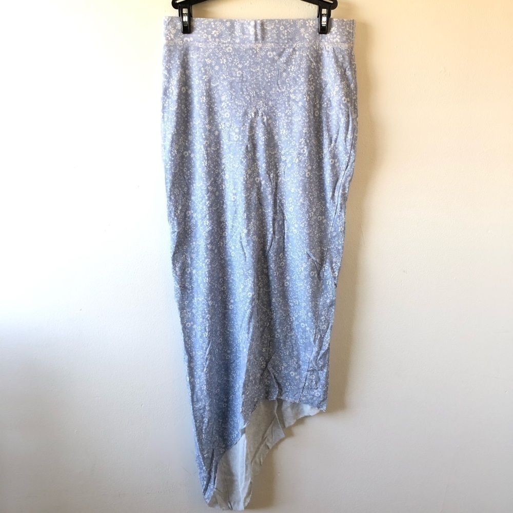 New Frank & Eileen Blue Floral Midi Asymmetrical Skirt S